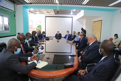 Environnement/Préparation de la COP15: Séance de travail avec une délégation allemande