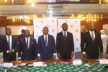 Cérémonie de signature de convention entre la BNI et la Mutuelle Sociale des Agents du Conseil Café-Cacao