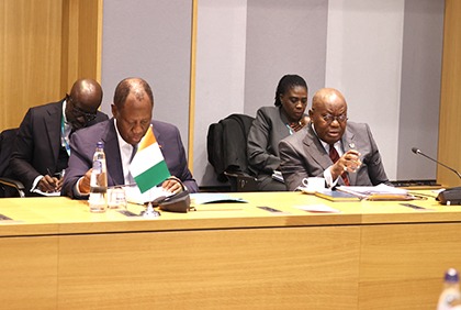 Rencontre du Président et de son homologue ghanéen avec la Présidente du Parlement européen