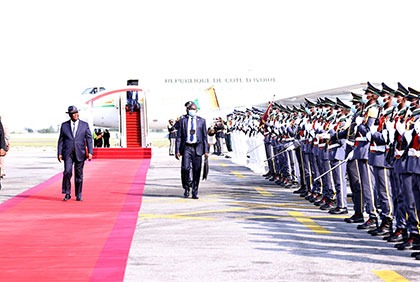 Retour du Président de la République, S.E.M. Alassane OUATTARA à Abidjan