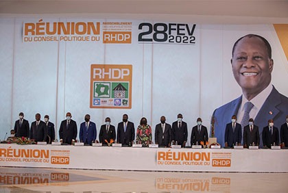 Conseil politique du rassemblement des Houphouetistes pour la démocratie et la paix