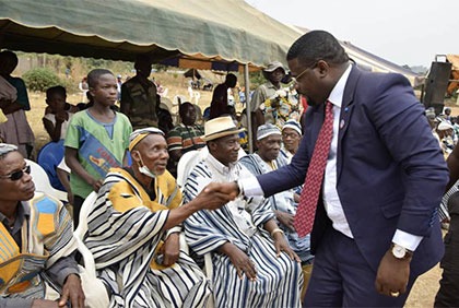 Facobly: le directeur exécutif régional de l'Observatoire pour le Déveleppement de l'Amitié et la prospérité Côte d'Ivoire investi dans le Guémon