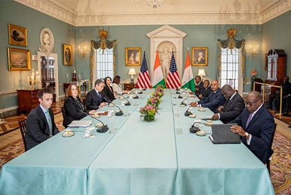 Rencontre entre le Premier Ministre ivoirien, Patrick Achi et le Secrétaire d’Etat Américain, Antony Blinken