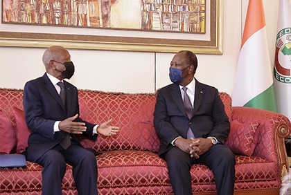 Entretien du Président de la République, avec l'ancien Secrétaire Exécutif du Conseil de l'Entente