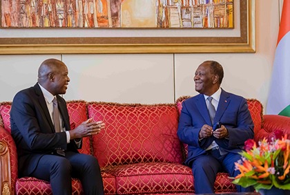 Entretien du Président de la République, avec le Président de l'Union pour la Démocratie et la Paix en Côte d'Ivoire (UDPCI)