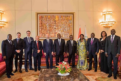 Entretien du Président de la République, S.E.M. Alassane Ouattara, avec  M. Thierry Beaudet