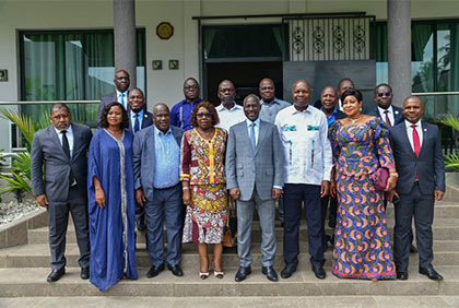 Rencontre fraternelle entre Albert Mabri Toikeusse et Adama Bictogo
