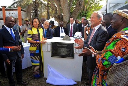Cérémonie de pose de la première pierre du musée d'art contemporain de Grand Bassam