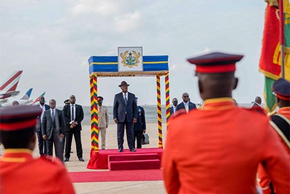 61ème Sommet ordinaire CEDEAO : Arrivée du Président de la République, S.E.M. Alassane OUATTARA à Accra