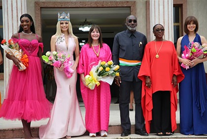 Miss monde 2021 et la présidente du concours Miss World reçues par le maire de Cocody
