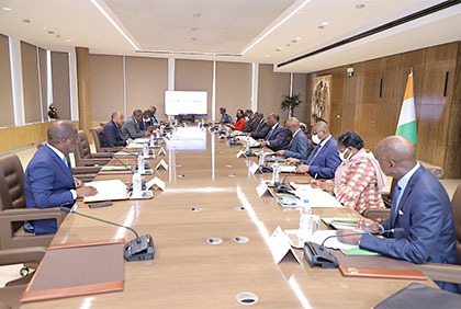 Réunion du Conseil National de Sécurité (CNS) du 7 juillet 2022 présidée par le Président de la République, S.E.M. Alassane Ouattara