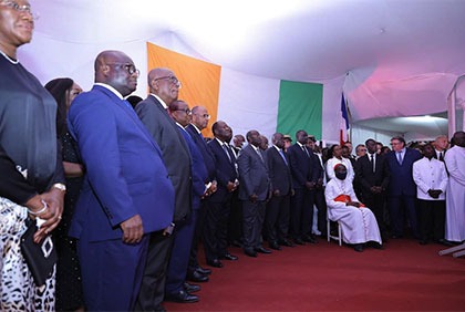 Célébration de la Fête nationale de la République française en présence du Président Alassane Ouattara