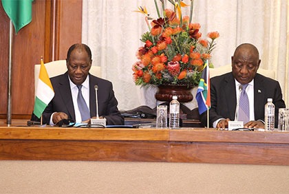 Entretien du Président Alassane OUATTARA avec son homologue sud-africain à Pretoria