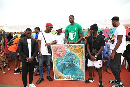 Basketball: Inauguration de terrains et remise de don par Mo Bamba joueur de la NBA