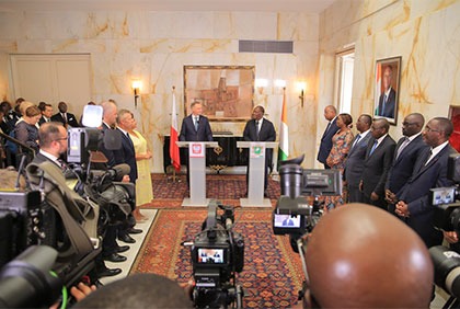 Coopération: le Président de la République de Pologne Andrzej Duda reçu en audience par Alassane Ouattara