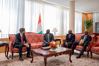 L’entretien du Vice-Président de la République, M. Tiémoko Meyliet KONE, avec le Président du Fonds International de Développement Agricole (FIDA)