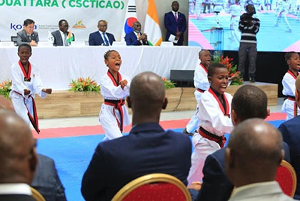 Taekwondo: Célébration de l’an 1 du centre sportif, cultuel et des TIC Ivoiro coréen Alassane Ouattara