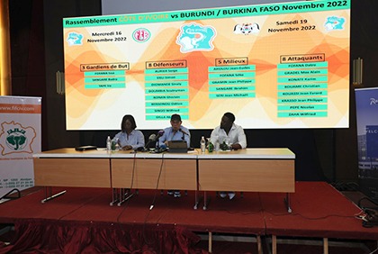 Football: Conférence de presse du sélectionneur national relative aux matches amicaux contre le Burundi et le Burkina
