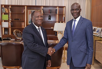 Entretien du Président de la République avec l'Ambassadeur du Burkina Faso en Côte d'Ivoire