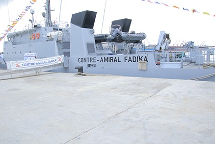 Marine nationale: Baptême du navire type P400 en hommage au contre-amiral Lamine Fadika