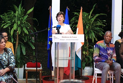 Industries culturelles: La ministre française de l'Europe et des affaires étrangères échange avec des créateurs ivoiriens et français