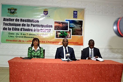 Atelier de restitution technique de la participation de la Côte d’Ivoire à la COP 27
