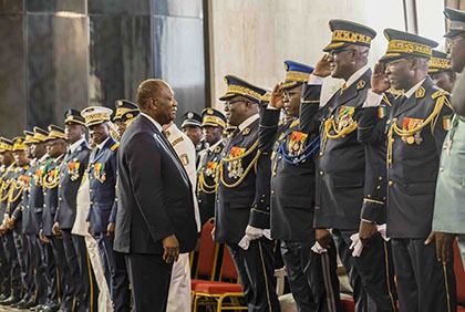 Echanges des voeux de nouvel an entre le Président de la République et les Forces de Défense et de Sécurité