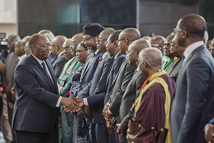 Echanges des voeux de nouvel an entre le Président de la République et les forces vives de la Nation