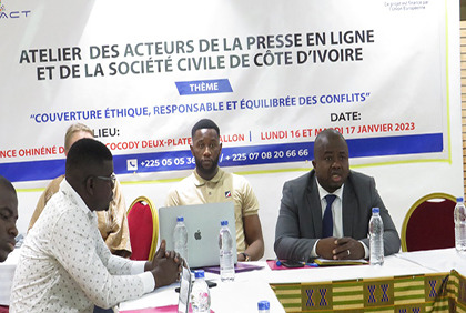 Projet IMPACT : la couverture éthique, responsable et équilibrée des conflits au centre d’un atelier à Abidjan