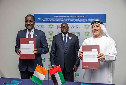 Signature de Convention avec le groupe AMEA Power, en présence du Vice-Président de la République, à Abu Dhabi