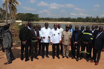 Yamoussoukro: visite des travaux de réhabilitation des lacs de la ville