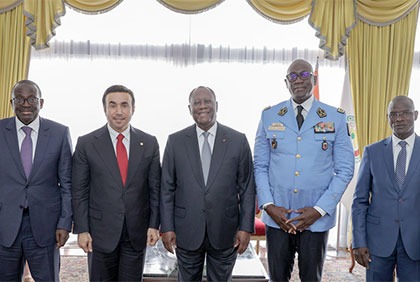 Entretien du Président de la République avec le Président d'Interpol