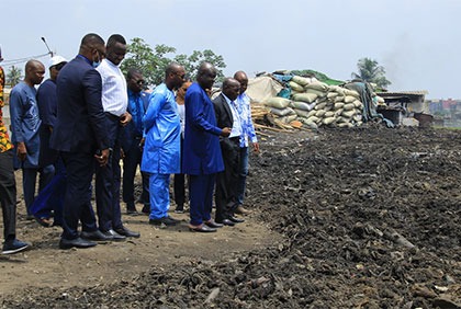 Opération ville propre : visite du ministre de la salubrité dans la commune de Marcory Anoumabo