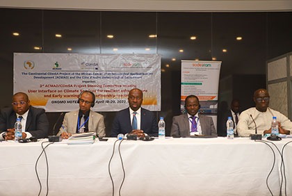 Changement climatique : Atelier du projet ClimSA sur la plateforme des utilisateurs des services climatiques et l’alerte précoce pour tous