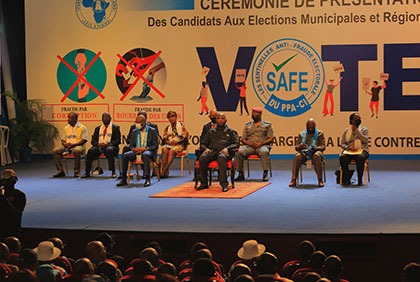 Politique: Cérémonie de présentation des candidats aux élections municipales et régionales du PPA-CI