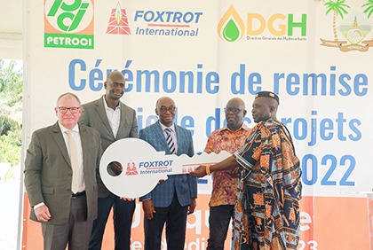 Jacqueville :Cérémonie de remise de projets sociaux initiés par FOXTROT International