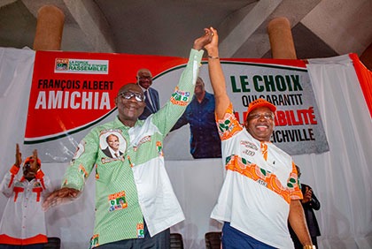 Treichville: présentation officielle du candidat Rhdp, Albert François Amichia, aux élections municipales