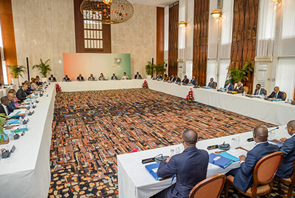 Le Président de la République, Alassane Ouattara, préside, ce mercredi 7 juin 2023, un Conseil des Ministres, au Palais de la Présidence de la République