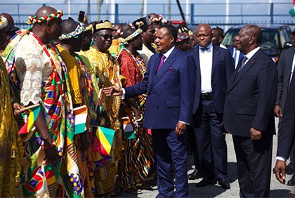 Coopération: Arrivée à Abidjan du président congolais Denis Sassou-NGuesso