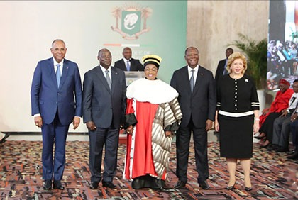 Côte d'Ivoire/Conseil Constitutionnel: la nouvelle présidente Chantal Nanaba a prêté serment en présence du Président Alassane Ouattara