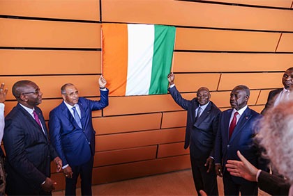 Cérémonie d'inauguration du Parc des Expositions d'Abidjan, présidée par le Vice- Président de la République, M. Tiémoko Meyliet Koné