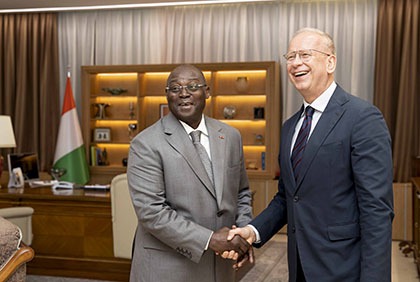 Entretien du Vice-Président de la République avec l'Ambassadeur de la République Fédérale d'Allemagne en Côte d'Ivoire