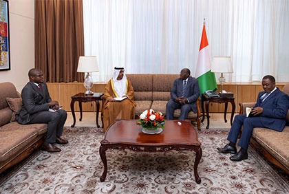 Entretiens du Vice-Président Tiémoko Meyliet Koné avec les Ambassadeurs Ali Youssef Alnuaimi des Émirats Arabes Unis et Kim Saeng de la République de Corée