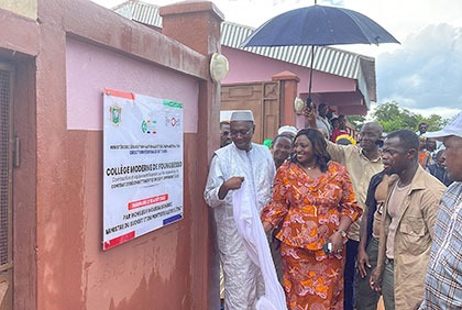 Région du Bafing cérémonie d'inauguration du collège moderne de