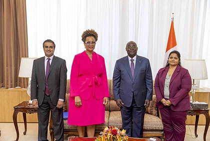 Audience du Vice- Président de la République avec l'Ambassadeur des Etats-Unis en Côte d'Ivoire