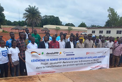 Côte d’Ivoire : des PME dotées de matériels et outillages agricoles dans le cadre du projet develoPPP-PACE