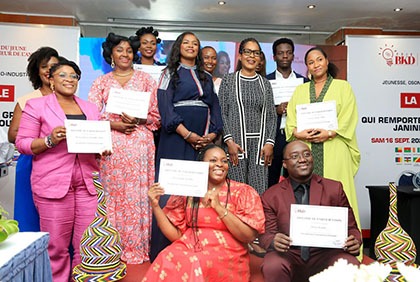 6e édition du concours du jeune entrepreneur de l’année : l’ivoirienne Khadija Silué promotrice de la marque de sandales Seko remporte le grand prix Bénédicte Jeanine Kakou Diagou (BJKD)