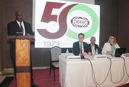 Conférence de presse du Conseil International du cacao (ICCO)