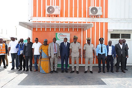 Visite du nouveau dépôt régional de médicaments de la Nouvelle PSP CI de Korhogo par le Secrétaire Général de Préfecture