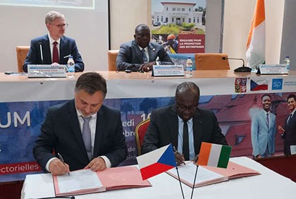 Signature de mémorandum de coopération entre la  la Côte d’Ivoire et la République tchèque